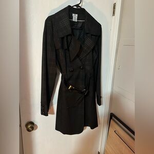 Women’s Mid Length Black Trench Coat